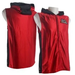 Dazzle Sleeveless Ring Jacket With Hood