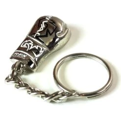 Key Ring - Metallic Boxing Glove -RIVAL BOXING SHOP R KEY silver