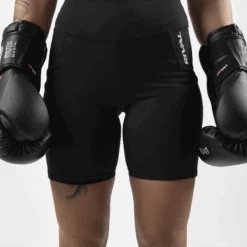 Women's High-Rise Biker Shorts With Pockets 16 Women's High-Rise Biker Shorts With Pockets -RIVAL BOXING SHOP Women sHigh RiseBikerShortswithPockets BLACK 7