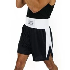 Amateur Competition Trunks -RIVAL BOXING SHOP rap tr 04 black white 01
