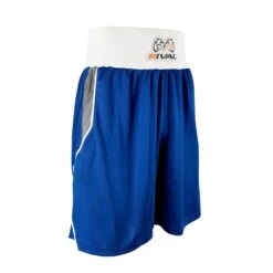 Amateur Competition-Training Boxing Trunks -RIVAL BOXING SHOP rap tr30 blue front