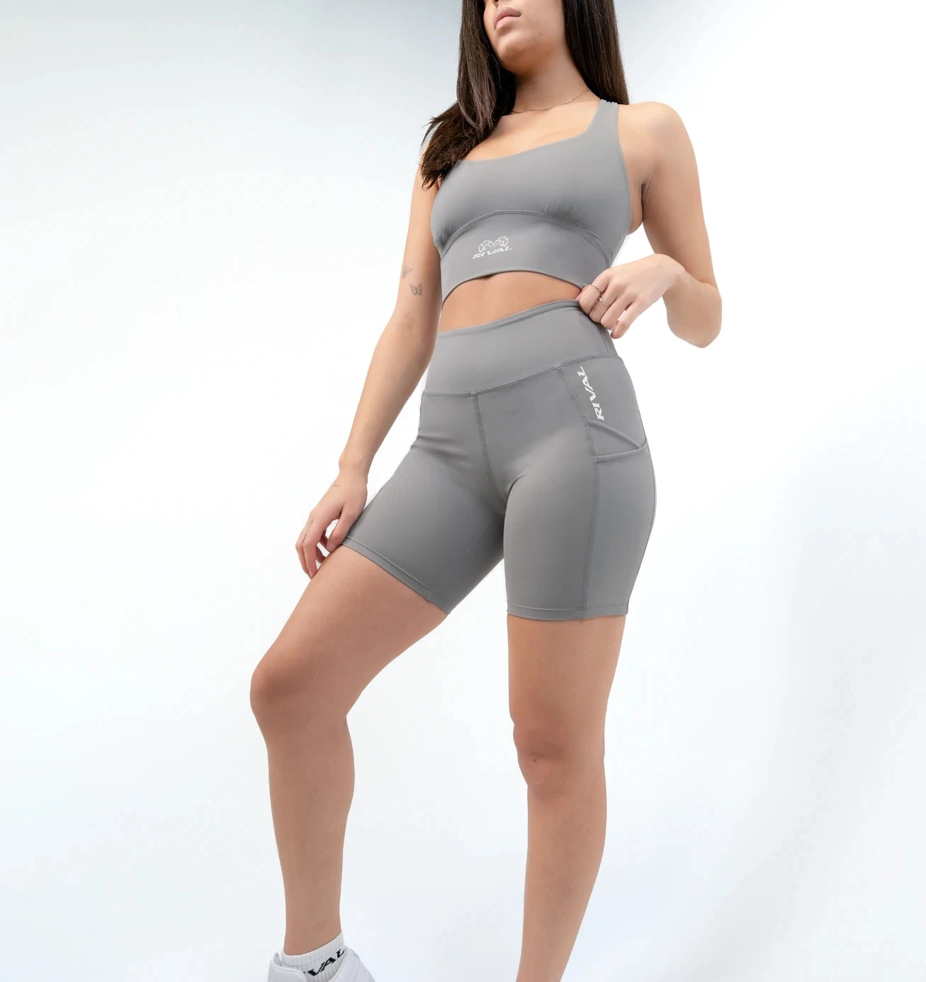 Women's High-Rise Biker Shorts With Pockets 8 Women's High-Rise Biker Shorts With Pockets - Image 6