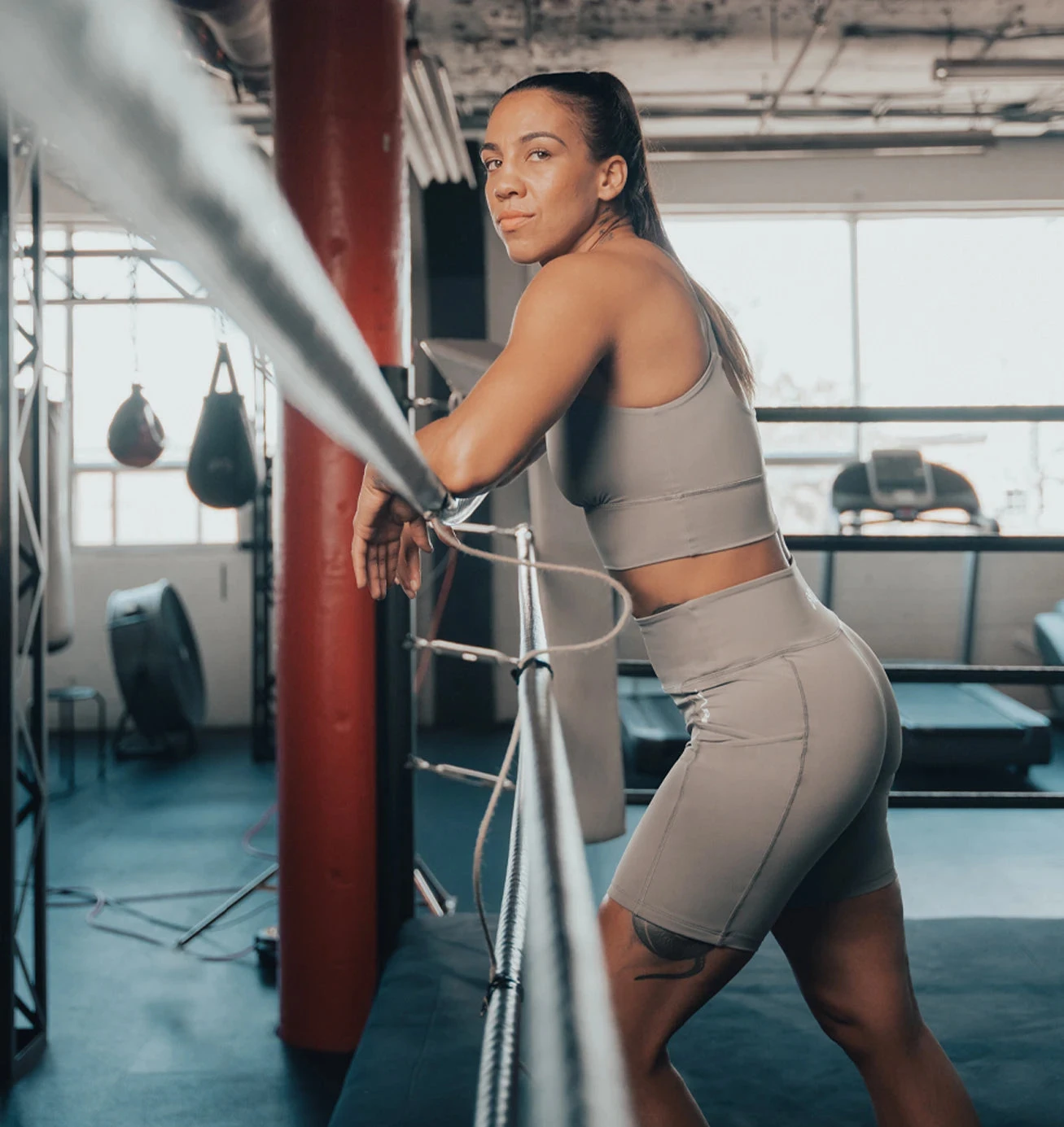 Women's High-Rise Biker Shorts With Pockets 9 Women's High-Rise Biker Shorts With Pockets - Image 7