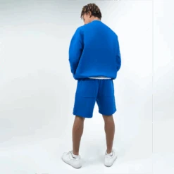 Fleece Shorts -RIVAL BOXING SHOP rival 2024 fleece shorts back blue 01