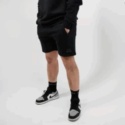 Fleece Shorts -RIVAL BOXING SHOP rival 2024 fleece shorts front black 02