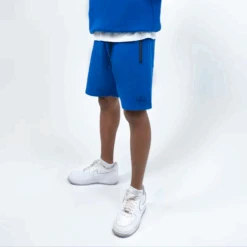 Fleece Shorts -RIVAL BOXING SHOP rival 2024 fleece shorts front blue 01