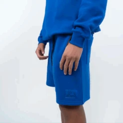 Fleece Shorts -RIVAL BOXING SHOP rival 2024 fleece shorts side blue 01