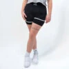 Women's Shorts With Compression Lining -RIVAL BOXING SHOP rival 2024 womens compression shorts front black 01