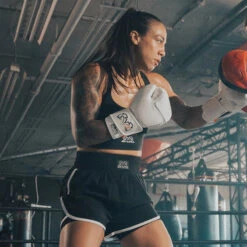 Women's Shorts With Compression Lining -RIVAL BOXING SHOP rival 2024 womens compression shorts front black 02