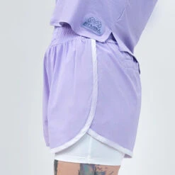 Women's Shorts With Compression Lining -RIVAL BOXING SHOP rival 2024 womens compression shorts side purple 01