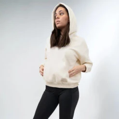 Women's Oversized Heavyweight Fleece Hoodie 18 Women's Oversized Heavyweight Fleece Hoodie -RIVAL BOXING SHOP rival 2024 womens hoodie front cream 03